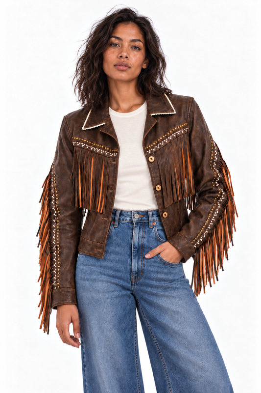 Fringe Leather Jacket