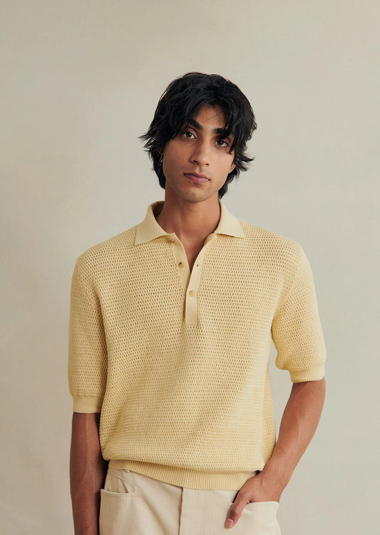 Honeycomb Knitted Polo