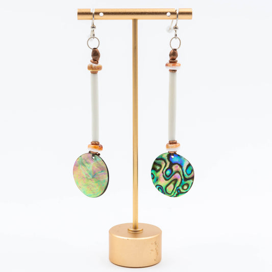Abalone Hair Pipe Earrings