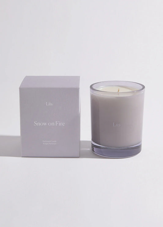 Snow on Fire Candle