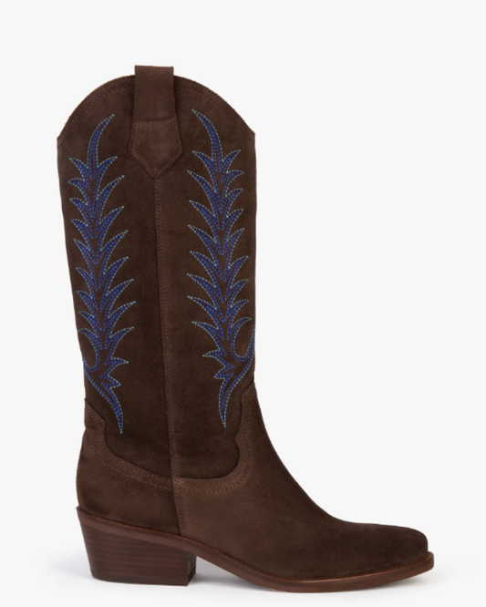 Goldie Suede Embroidered Boot