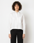 Julia Pleated Back Button Down
