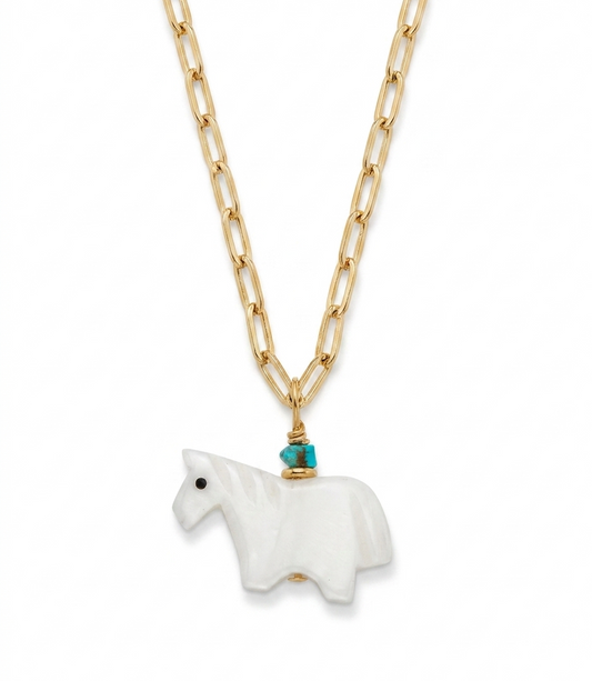 Horse Fetish Pendant Necklace