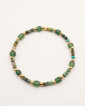 Green Trade Beads with Turquoise