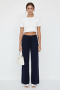 Italian Wide Leg Knit Pant