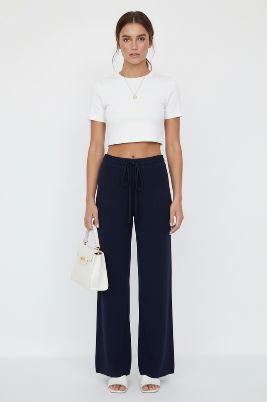 Italian Wide Leg Knit Pant