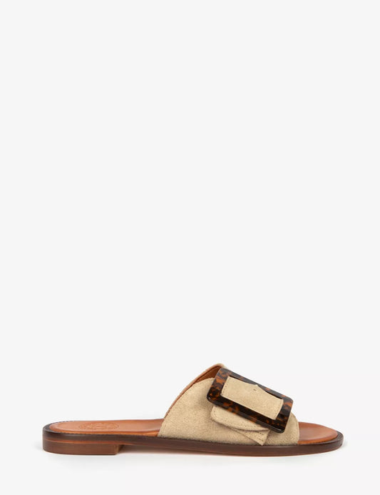 BIARRITZ BUCKLE SANDAL - CAMEL