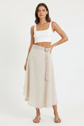 FRINGE LINEN SKIRT